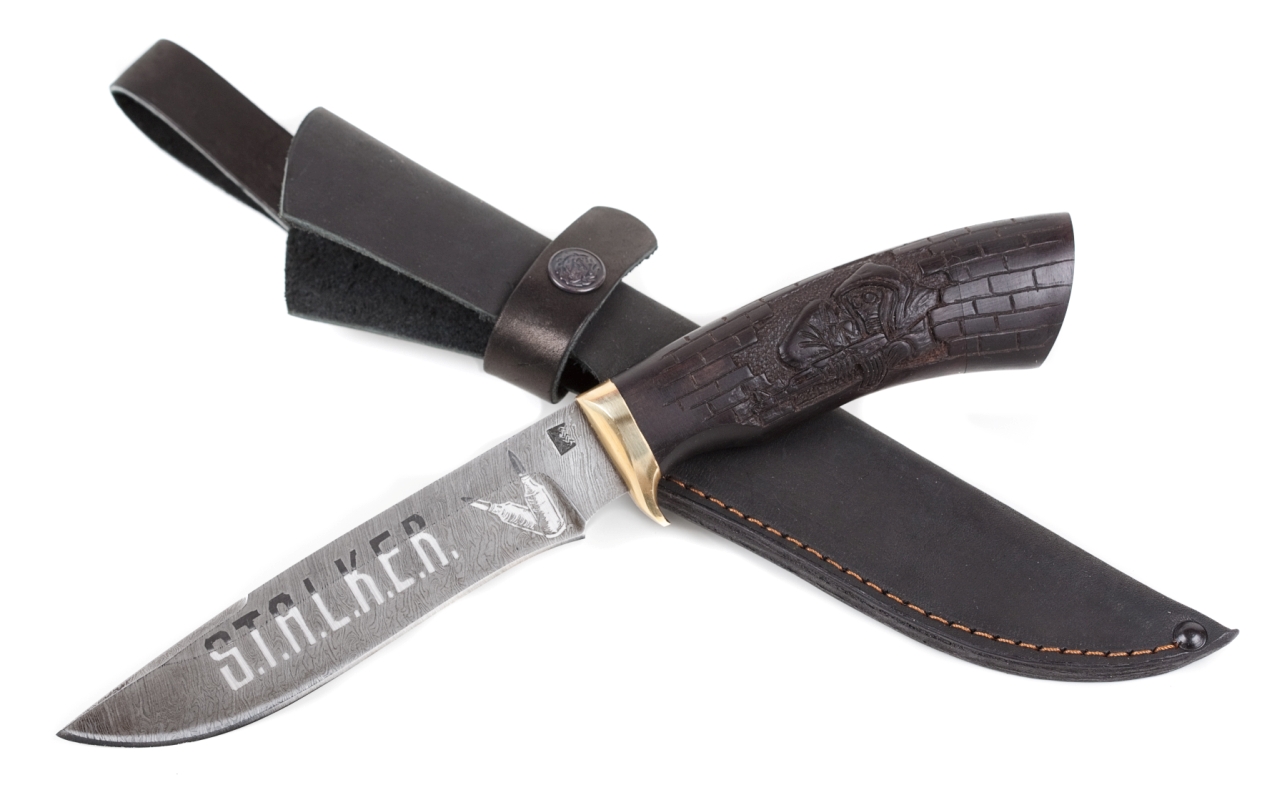 нож из дамасской стали Сталкер нож из дамасской стали Сталкер